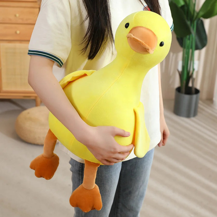 Lovable White Goose Plush Toy Cute Yellow Duck Plush Doll Goose Duck Key Chain Bag Pendant Soft Animal Pillow Kid Birthday Gift
