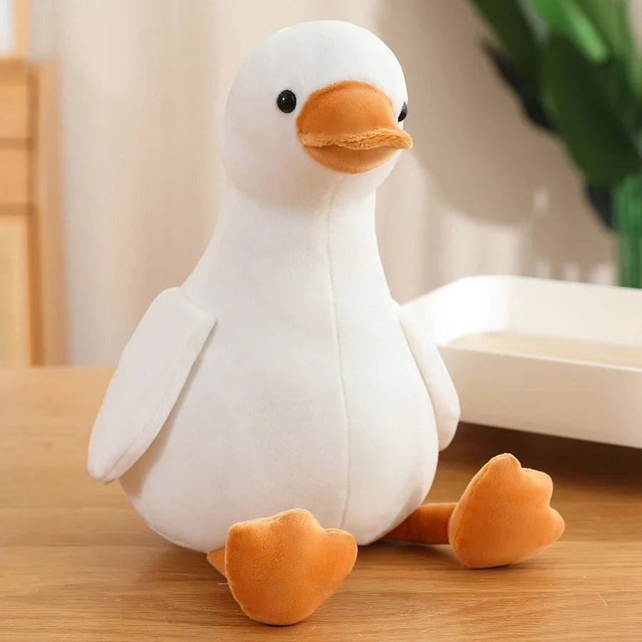 Lovable White Goose Plush Toy Cute Yellow Duck Plush Doll Goose Duck Key Chain Bag Pendant Soft Animal Pillow Kid Birthday Gift