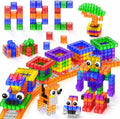Magnetic Blocks with Toy Eyes, Transparent Magnetic Cubes,Montessori Sensory STEM Magnetic Cubes for Kids, 1''Travel Magnetic Blocks for Toddlers 3+ Year Old Boys Birthday Girls(56Pcs)