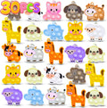 30Pcs Pop It Keychain Bulk Set, Fidget Keychains Party Favors for Kids 4-8 8-12, Goodie Bag Stuffers for Kids, Bulk Fidget Toys for Classroom Prizes, Sensory Toys Treasure Box
