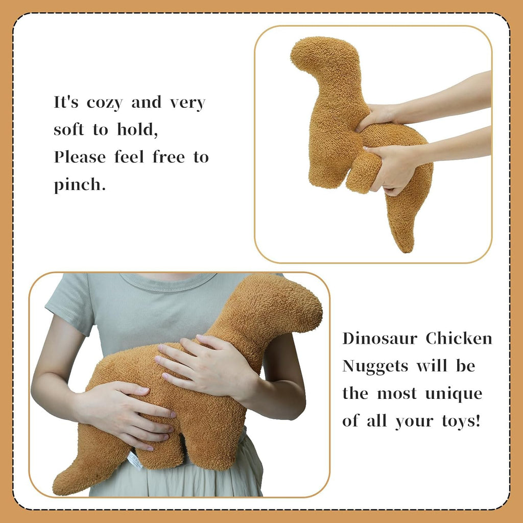 Dino Nugget Pillow, 19 Inch Dino Chicken Nuggets Plush Stuffed Animal Gift for Kids Adults Girlfriend Christmas