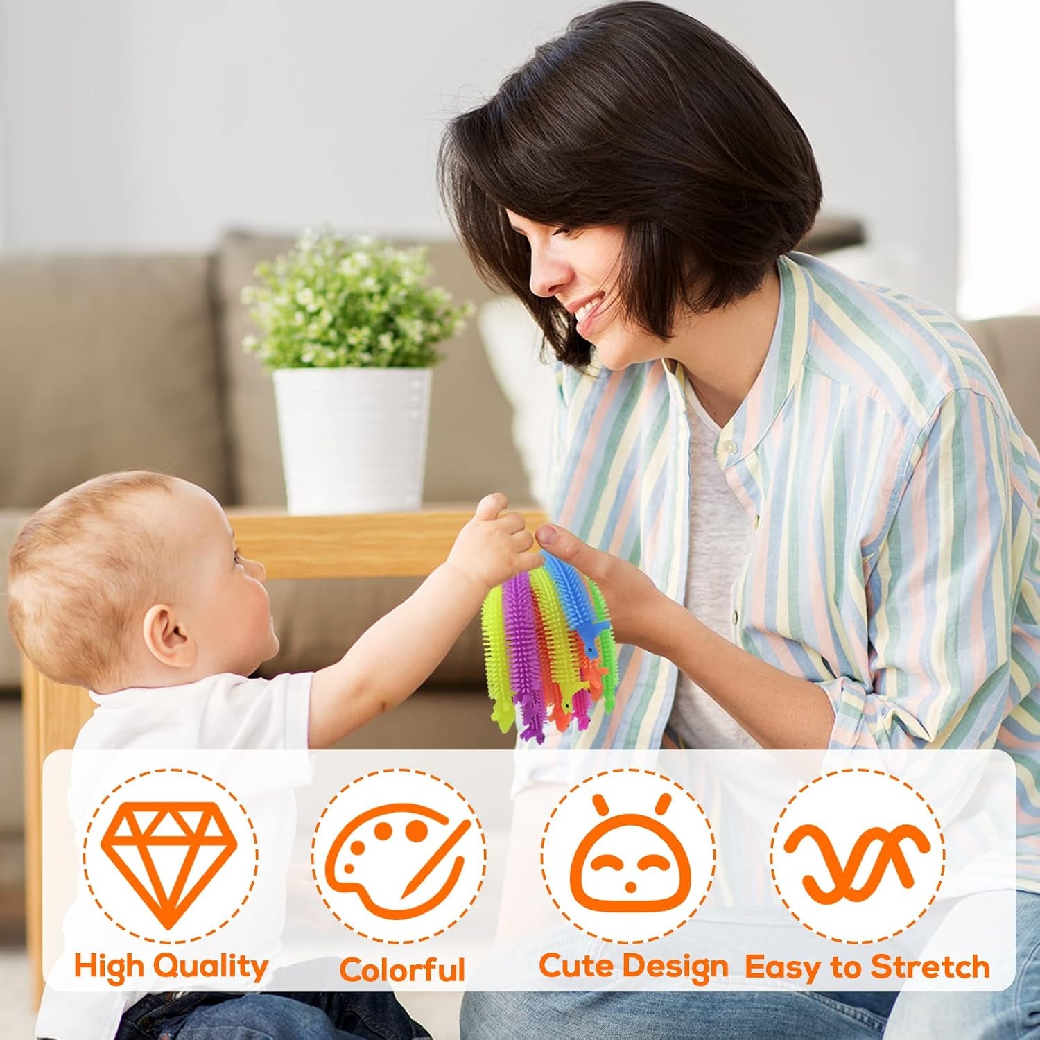 20 PCS Stretchy Fidget Toy,Colorful Stretchy Strings Fidget Toy for Children'S Day Gift,Kids,Adults,Boys,Girls,Stress Relief,Calming and Relaxing Present