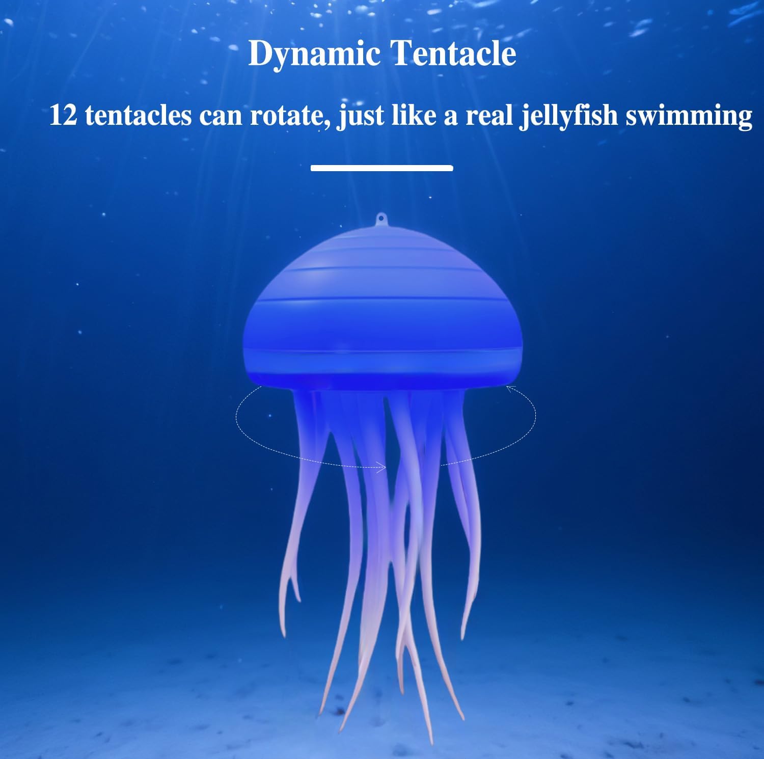 Hanging Jellyfish Lamp, LED Dancing Jellyfish Light Lava Lamp Table Light Portable Jellyfish Night Light Cute Jellyfish Bedside Lamp Light Rechargeable Outdoor Lighting Jelly Fish Light Lamp RGB