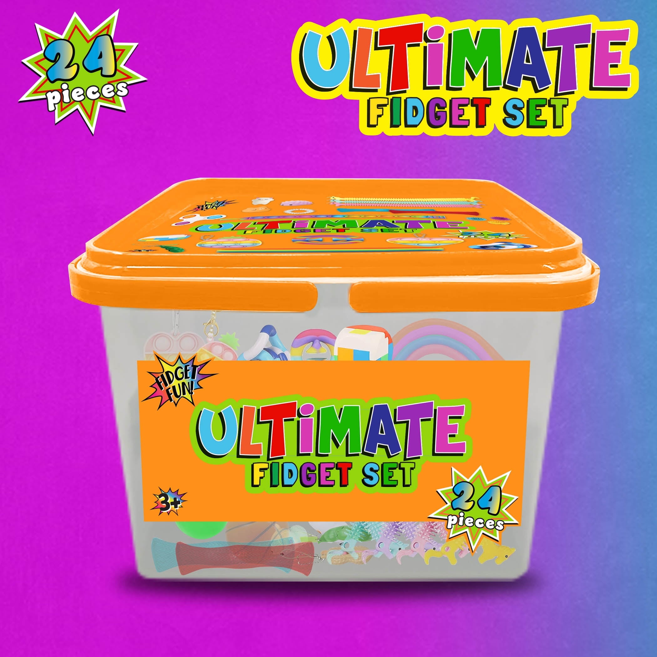 24 Piece Orange Ultimate Fidget Set
