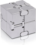 Fidget Cube New Version Fidget Finger Toys - Metal Infinity Cube Prime for Stress and Anxiety Relief/Adhd, Ultra Durable Sensory Gifts for Adults and Teens Kids