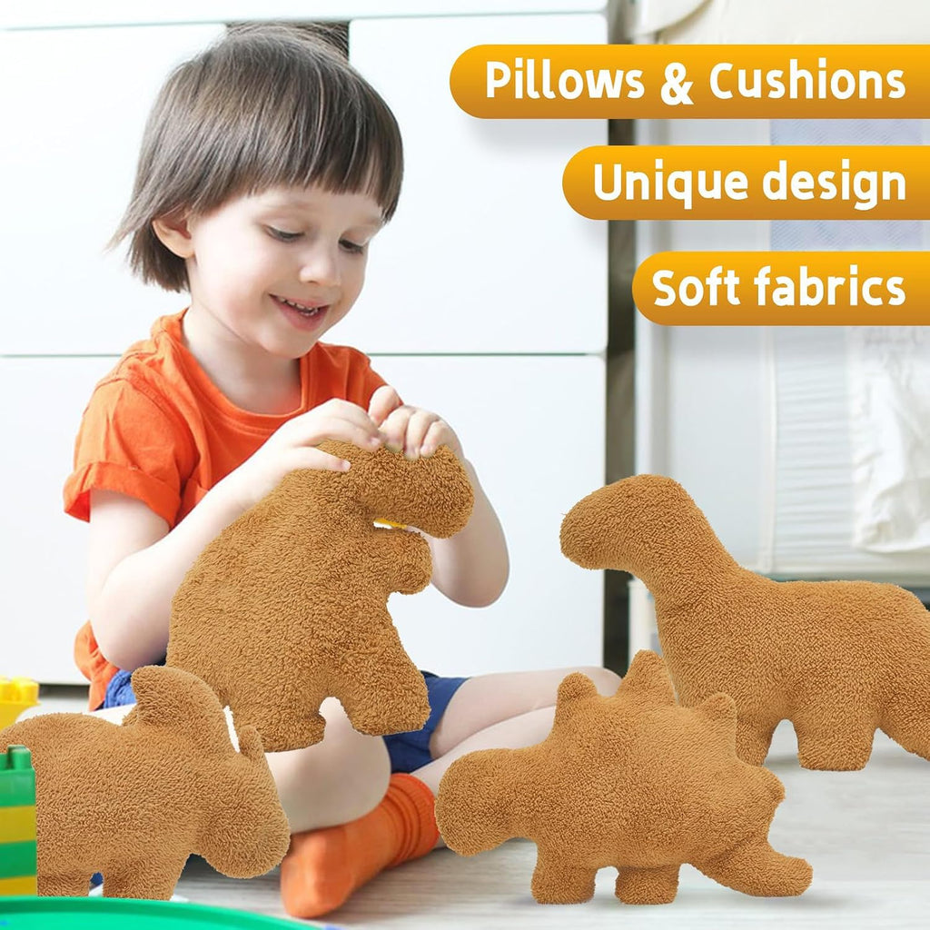 Dino Nugget Pillow, 19 Inch Dino Chicken Nuggets Plush Stuffed Animal Gift for Kids Adults Girlfriend Christmas