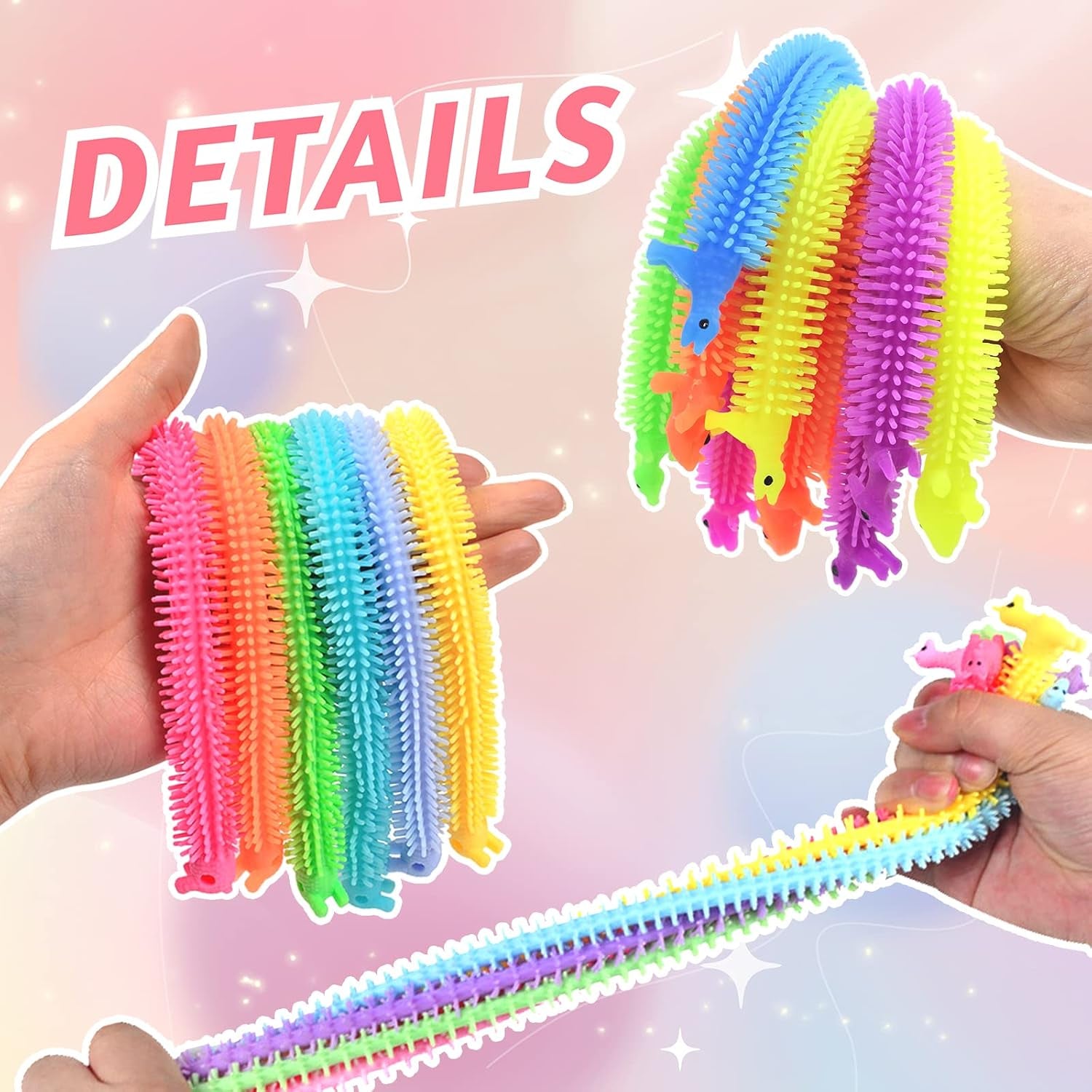 20 PCS Stretchy Fidget Toy,Colorful Stretchy Strings Fidget Toy for Children'S Day Gift,Kids,Adults,Boys,Girls,Stress Relief,Calming and Relaxing Present