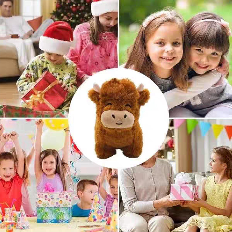 Realistic Highland Cow Plush Toy Made of Soft Cotton – Bovino