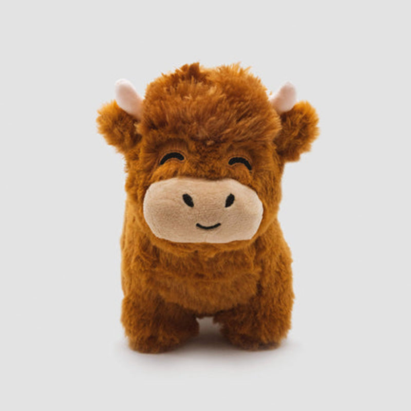 Realistic Highland Cow Plush Toy Made of Soft Cotton – Bovino