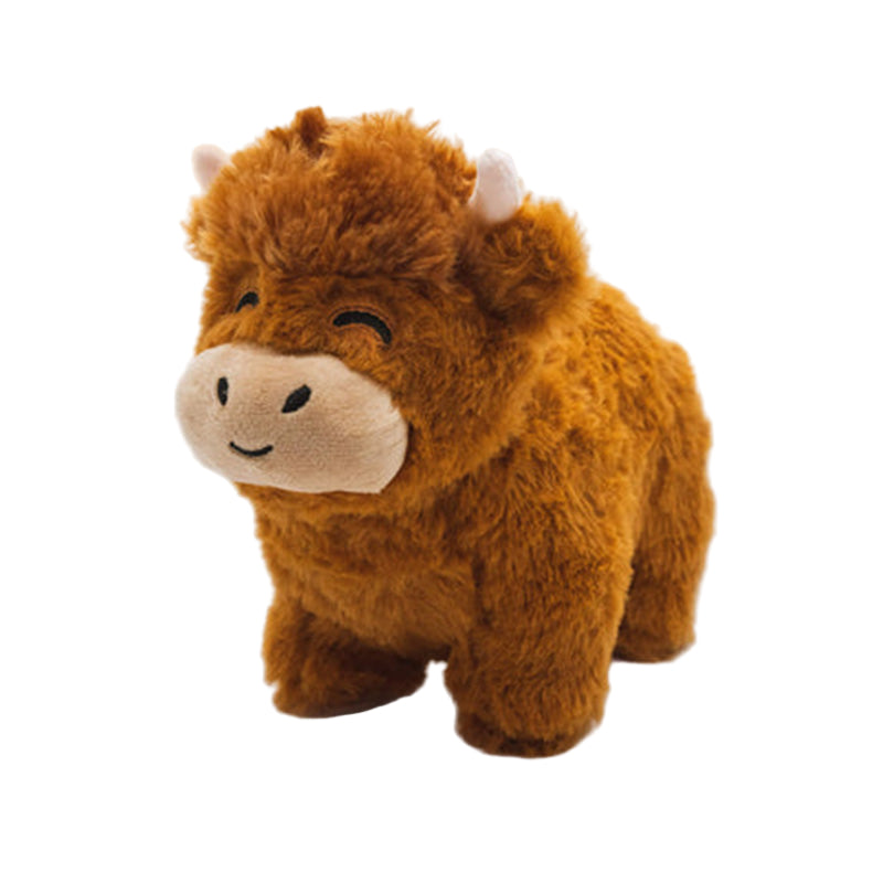 Realistic Highland Cow Plush Toy Made of Soft Cotton – Bovino