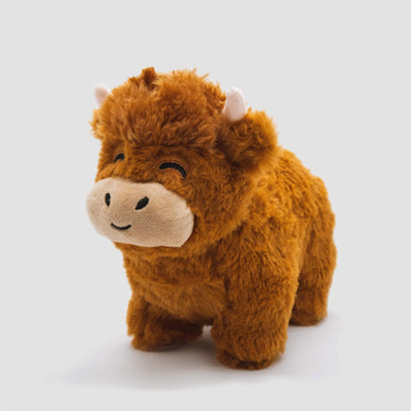 Realistic Highland Cow Plush Toy Made of Soft Cotton – Bovino